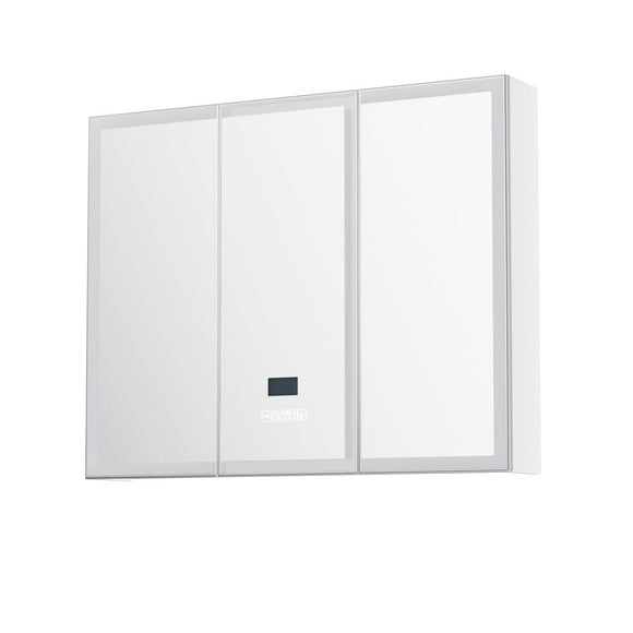 Bathroom Mirror Cabinet LED Light 900x720mm Medicine Wall Storage - RnR Galore