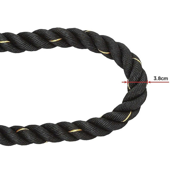 Battle Rope Dia 3.8cm x 9M length Poly Exercise Workout Strength Training - RnR Galore