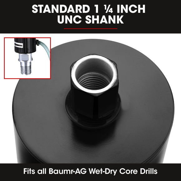 Baumr - AG Diamond Core Drill Bit 114mm Concrete Wet Dry Tile Stone Brick Marble 1 - 1/4 UNC - RnR Galore