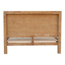 Bed Frame Double Size in Solid Wood Veneered Acacia Bedroom Timber Slat in Oak - RnR Galore