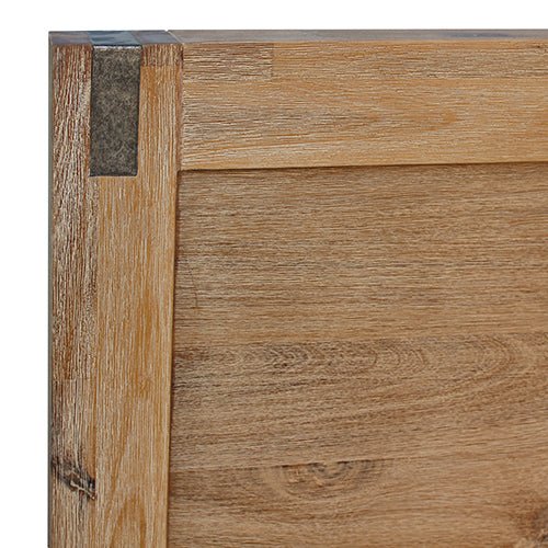 Bed Frame Double Size in Solid Wood Veneered Acacia Bedroom Timber Slat in Oak - RnR Galore