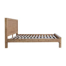 Bed Frame Double Size in Solid Wood Veneered Acacia Bedroom Timber Slat in Oak - RnR Galore