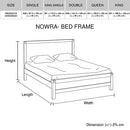 Bed Frame King Size in Solid Wood Veneered Acacia Bedroom Timber Slat in Oak - RnR Galore