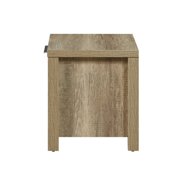 Bedside Table 2 drawers Storage Table Night Stand MDF in Oak - RnR Galore