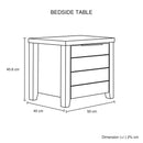 Bedside Table 2 drawers Storage Table Night Stand MDF in Oak - RnR Galore