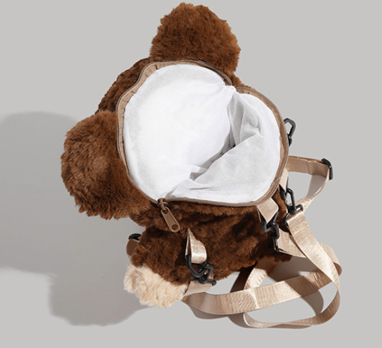 Beige Bear Cute Plush Teddy Bear Backpack Stuffed Animal Rucksack Convertible Shoulder Bag for Girls and Teens Brown Novelty Gift - RnR Galore