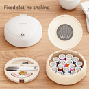 Beige Modern Compact Sewing Kit Organizer - All - in - One with Magnetic Needle Case - RnR Galore