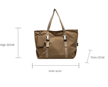 Beige Modern Utility Tote Bag for Women - Large Capacity Shoulder Bag with Detachable Pouch for Work, School & Travel - RnR Galore