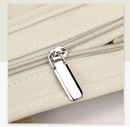 Beige Small Canvas Tote Bag Crossbody Lunch Handbag with Adjustable Strap Fits 9.7 Inch Tablet for Women Daily Work and Travel - RnR Galore