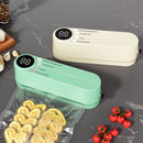 beige.USB Rechargeable Portable Vacuum Sealer, includes sealing bags and a rapid vacuum pump. Space - saving design, suitable for vacuum packing snacks, meat, fruits, and vegetables for food preservation. - RnR Galore