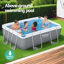Bestway Swimming Pool 282x196x84cm Steel Frame Above Ground Pools Filter Pump 3662L - RnR Galore
