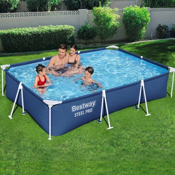 Bestway Swimming Pool 300x201x66cm Steel Frame Above Ground Pools 3300L - RnR Galore