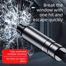 Black 2 - in - 1 Emergency Car Escape Tool - Spring - Loaded Window Breaker & Seatbelt Cutter - RnR Galore