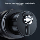 Black 2 - in - 1 Emergency Car Escape Tool - Spring - Loaded Window Breaker & Seatbelt Cutter - RnR Galore