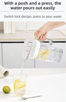 Black 2000ML Leak - Proof Flip - Top Cool Water Pitcher for Refrige Door - Cold/Heat - Resistant Stylish Iced Tea Fruit Infuser Kettle - RnR Galore