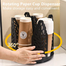 Black 360°Rotating Multi - Scenario Countertop Storage Rack - Large Capacity 4 Compartment Holder for Coffee & Tea Cups - RnR Galore