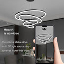 Black 5 Rings Minimalist LED Pendant Light Adjustable Circular Chandelier - RnR Galore
