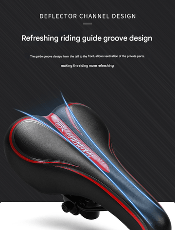 Black and red Mountain Bike Saddle - Comfortable and Durable Bicycle Seat for MTB and Road Bikes - RnR Galore