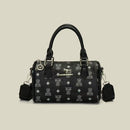 Black bear Stylish PU Leather Boston Bag - Elegant Retro Single Shoulder Crossbody Handbag for Women - RnR Galore