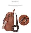 Black Chic Women's PU Leather Convertible Backpack - Anti - Theft Design, Multi - Pocket Shoulder Bag with Tassel - RnR Galore