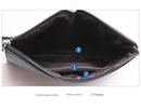 Black Classic Men's PU Leather Clutch Bag - Slim Business Wristlet & Travel Pouch - RnR Galore
