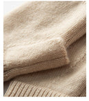 Black Color Block Cashmere Fingerless Gloves for Women Autumn Winter Outdoor Cold Protection Warm Knitted Gloves - RnR Galore