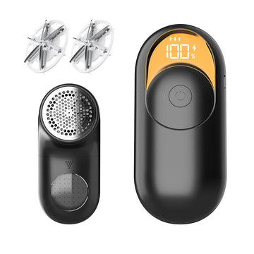 Black Digital Display Electric Lint Remover - 3 - Speed USB Rechargeable Fabric Shaverc - RnR Galore