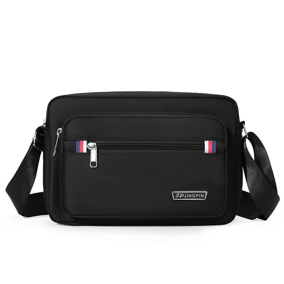 Black Dual - Style Men's Oxford Cloth Crossbody Bag Bundle - Oxford Cloth Business Shoulder Bag, Multi - Functional Large Capacity, Fits 8 - inch Tablet - RnR Galore