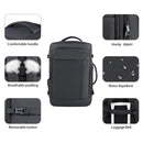 Black Expandable 17 - Inch Laptop Travel Backpack with USB Port - Durable TSA Friendly Carry - on Luggage Bag - RnR Galore