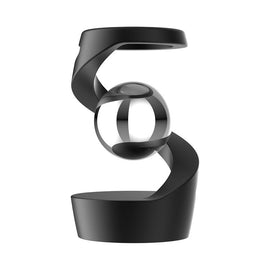 Black gyroscope and silver beads Kinetic Levitating Desk Toy - Silent Spinning Floating Gyroscope for Stress Relief & Office Decor - RnR Galore