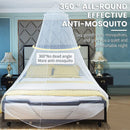 Black Hanging Princess Bed Canopy Mosquito Net - Dome Bedding for Dorm Rooms & Bedrooms (Fits 1.5m - 1.8m Beds) - RnR Galore