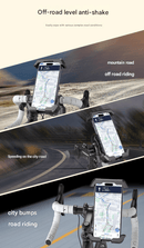 Black Heavy Duty Bike Phone Mount - Anti - Shake Motorcycle Holder with Secure Lock, 360 Rotation Cradle for All - Terrain Cycling - RnR Galore