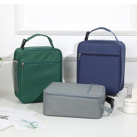 Black Insulated Lunch Bag with Shoulder Strap - Portable & Large Capacity Thermal Bento Tote - RnR Galore