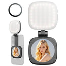 Black Magnetic Foldable Selfie Light with Mirror - Rechargeable LED Fill Light for iPhone & Android Vlogging(Mobile phone is a shooting prop and is not included) - RnR Galore