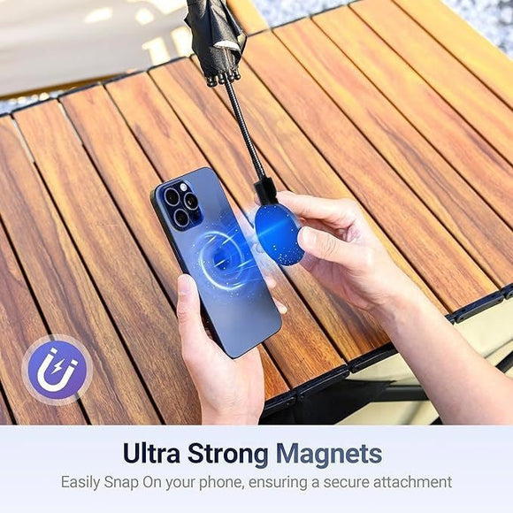 Black Magnetic Phone Umbrella Sun Shade - Clear Outdoor Screen Visor, Anti - Glare Mini Parasol for iPhone - RnR Galore