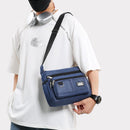 Black Men's Waterproof Oxford Cloth Crossbody Bag - Durable Anti - Theft Shoulder Backpack for Business, Travel & 10 - inch Tablet - RnR Galore
