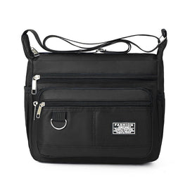 Black Men's Waterproof Oxford Cloth Crossbody Bag - Durable Anti - Theft Shoulder Backpack for Business, Travel & 10 - inch Tablet - RnR Galore