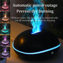 Black Mini USB Aromatherapy Diffuser with Flame Projection - Portable Humidifier for Home and Car Use - RnR Galore