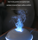 Black Mini USB Aromatherapy Diffuser with Flame Projection - Portable Humidifier for Home and Car Use - RnR Galore