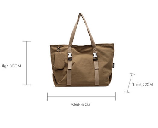 Black Modern Utility Tote Bag for Women - Large Capacity Shoulder Bag with Detachable Pouch for Work, School & Travel - RnR Galore