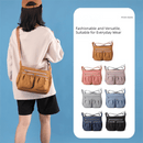 Black Multi - Pocket Lightweight Nylon Crossbody Bag – Stylish, Functional, and Spacious Shoulder Bag for Women - RnR Galore