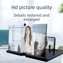 Black Portable 10 - Inch Mobile Phone Screen Magnifier with Foldable Stand - 3D HD Video Amplifier for Movies & Reading - Pull - Out Design Compatible with All Smartphones - Ideal for Home, Travel & Camping - RnR Galore