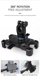 Black Secure Grip Bike Phone Mount - Adjustable 360 Rotation Bicycle Handlebar Holder, Universal Cradle for MTB & Road Cycling - RnR Galore