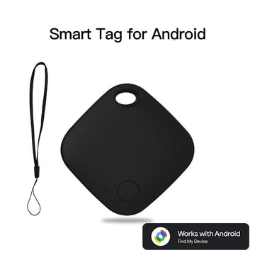 Black Smart Item Tracker for Android - Bluetooth Locator Tag Works with Google Find My Device Network - RnR Galore