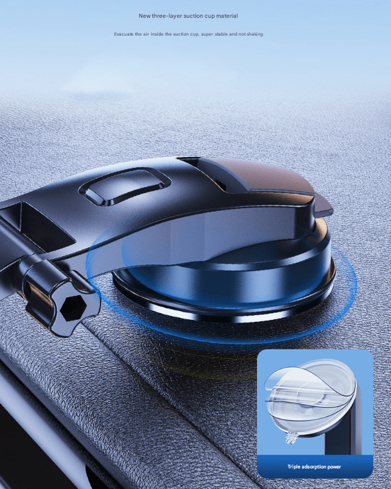 Black Universal Car Phone Mount Holder - 360° Rotation with Upgraded Suction Cup for Dashboard & Windscreen - RnR Galore