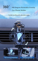 Black Universal Car Phone Mount Holder - 360° Rotation with Upgraded Suction Cup for Dashboard & Windscreen - RnR Galore