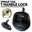 Black Whale Tail T Handle Lock Latch/Compression Lock Trailer Ute Toolbox - RnR Galore