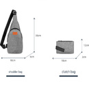 Blue 3 Piece Mens Backpack Set with Sling Bag and Pouch USB Charging Port Large Capacity Laptop Daypack Water Resistant Business Travel School Bag - RnR Galore