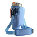 Blue Crossbody Tumbler Carrier with Detachable Wallet Pouch and Adjustable Strap - RnR Galore