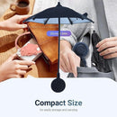 Blue Magnetic Phone Umbrella Sun Shade - Clear Outdoor Screen Visor, Anti - Glare Mini Parasol for iPhone - RnR Galore
